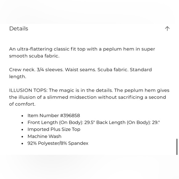 Lane‎ Bryant Faux Leather Look Black Illusion Peplum Top Size 18/20 - Picture 4 of 10